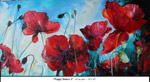 Poppy Dance-3, Oil on Canvas